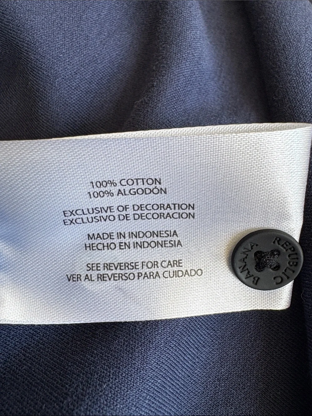 NWOT Banana Republic Men's 100% Cotton Navy Blue Polo Shirt - Size XL - Unworn